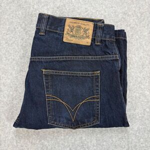 Noiz Premium Denim Shorts Mens 34 Dark Wash Loose Fit Baggy Y2K Skater Jorts